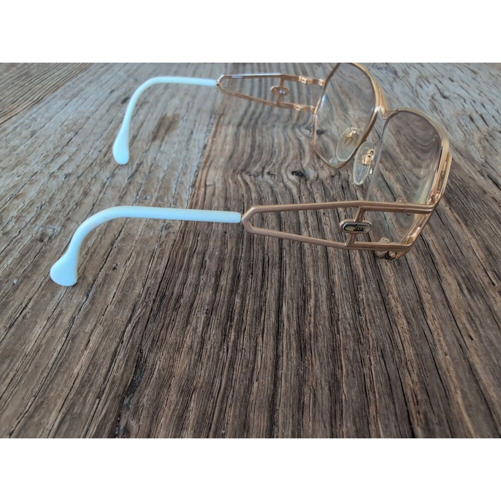 Vintage CAZAL 80s Open EYEGLASSES FRAME Only Women Gold Hexagonal Lens 58 14 140 - Picture 8 of 16